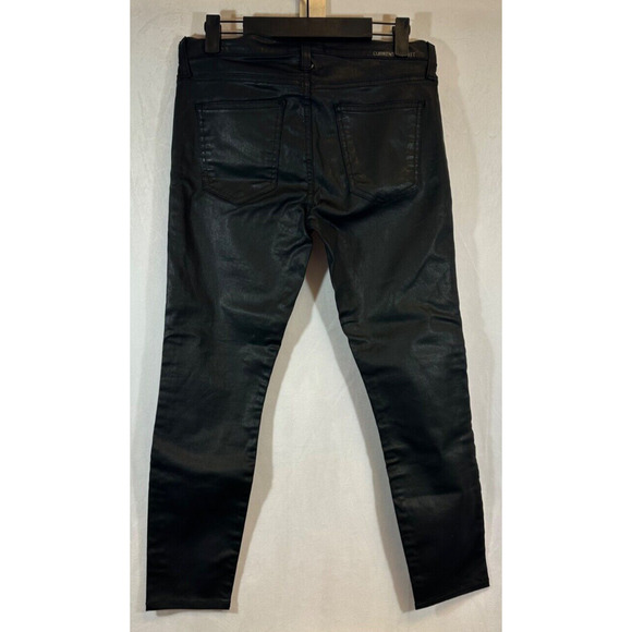 NEW CURRENT/ELLIOTT 28 Stiletto Black Coated High Waist Ankle Skinny Jean D50 - Picture 5 of 7